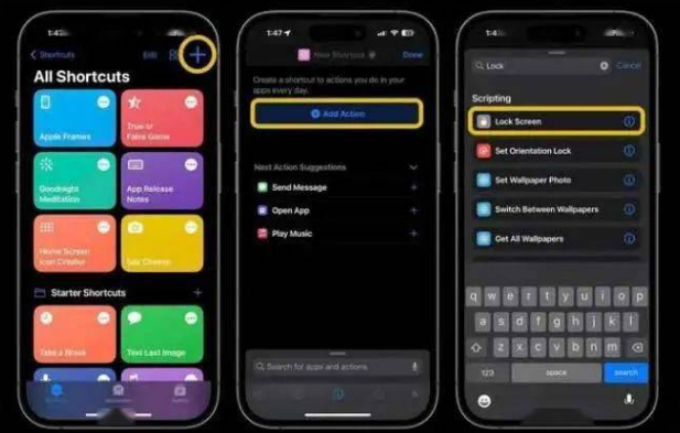伊金霍洛苹果14锁屏维修店分享iPhone14升级iOS16.4后如何创建锁屏快捷方式 