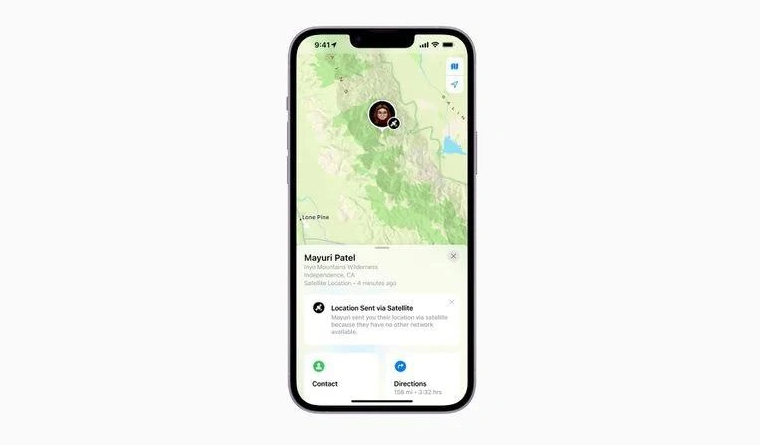 伊金霍洛苹果14维修分享iPhone14系列中 FindMy功能通过卫星分享位置方法教程 